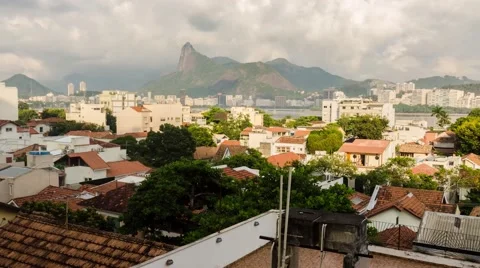 4K Morning Time Lapse Of Clouds Moving Over Rio De Janeiro From Urca Video stock 56428855