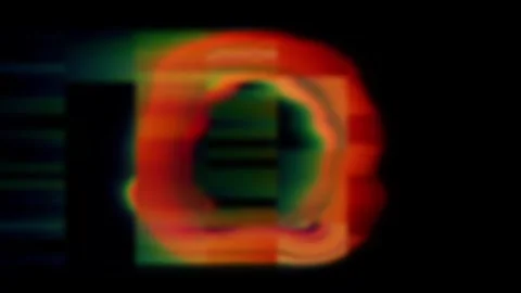 4k Motion abstract circles. Frame waves with blur effect animated. Stock Footage 259450925