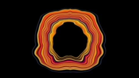 4k Motion abstract circles. Frame waves with blur effect animated. Stock Footage 259461480