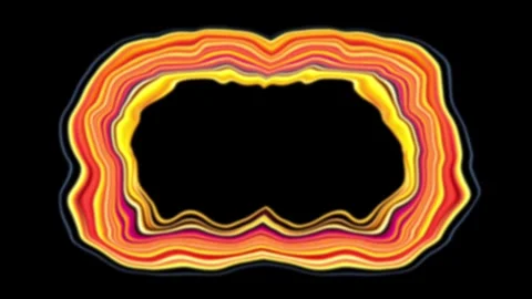 4k Motion abstract circles. Frame waves with blur effect animated. Stock Footage 259462944