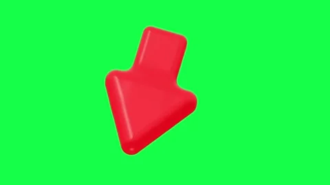 4K motion animation of a 3D arrow on a green screen Video stock 310216499
