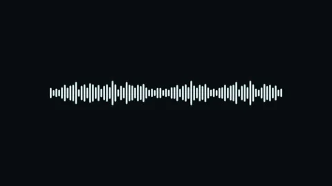 4K motion animation of a dynamic sound wave with a black background. 스톡 동영상 311758662