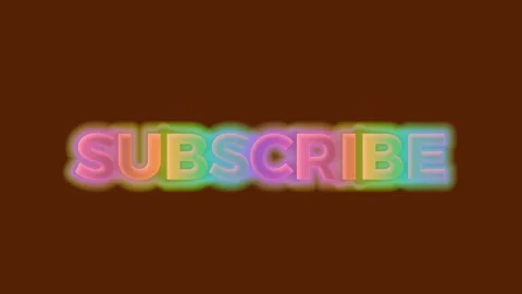 4K motion animation featuring the word SUBSCRIBE in vibrant rainbow colors 스톡 동영상 311259432