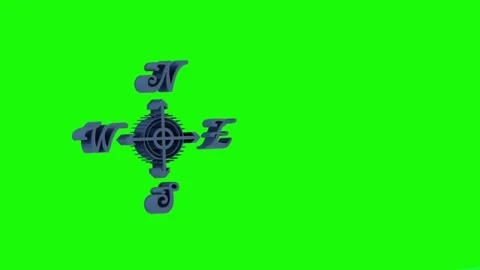 4K motion animation showing compass directions Video stock 313718197