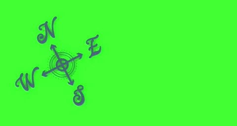 4K motion animation showing compass directions Video stock 313718198