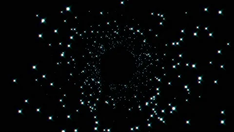 4k Motion background. Abstract round tunnel. Shimmering white particles Stock Footage 139603842