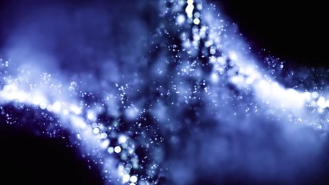 4K Motion background - Beautiful blue particles stray floating diagonal - V2 Stock Footage 77604123