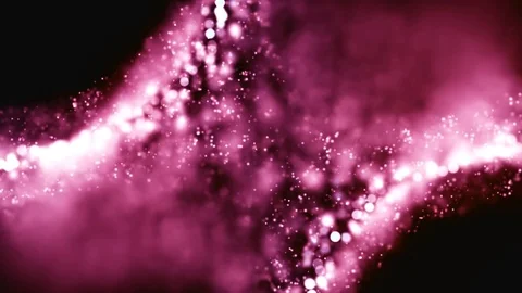 4K Motion background - Beautiful pink particles stray floating diagonal in space Stock Footage 77604325