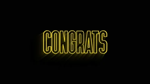 4K Motion Background - lettering CONGRATULATIONS. animated word hand drawing on Stock Footage 153830620