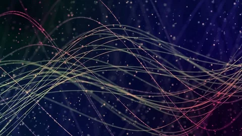 4K motion background - Multi colored lines moving floating through space Stock Footage 77603840