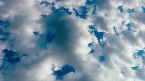 4K Motion Clouds on dark Blue Sky Stock Footage 49971831