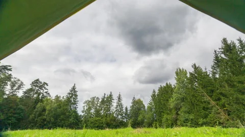 4k motion controlled time lapse with view from tent. Stock Footage 160272627