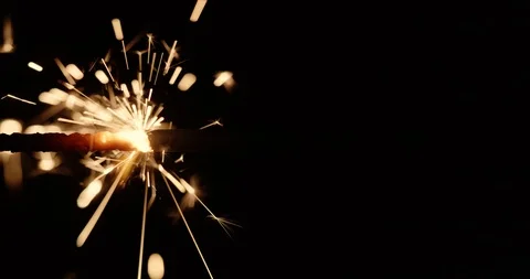 4K - Motion of fire on an ignition cord Stock Footage 99288840