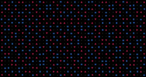 4K motion geomrtic patern background with animated alphabet letters. Stock Footage 120650106