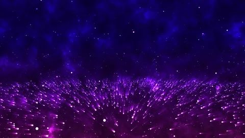 4K Motion Graphic Abstract Cosmic Purple Light Streaks and Particles Horizon Stock Footage 338324777