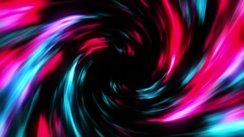 4K Motion Graphic Abstract Neon Pink and Cyan Vortex Swirl with Alpha Channel Stock Footage 337991061