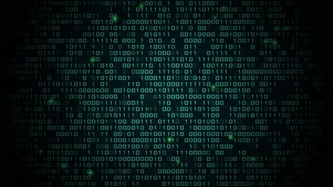 4K motion graphic binary code and random numbers and digits loop Animation. Video stock 157871893
