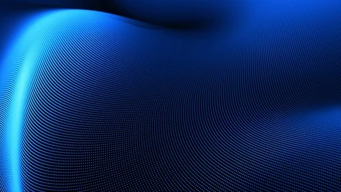 4K motion graphic of blue digital particles wave flow, Digital cyberspace abs Stock-Footage 130086733