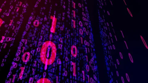 4K motion graphic of Digital technology with binary digits light path in line Stock Footage 103066365