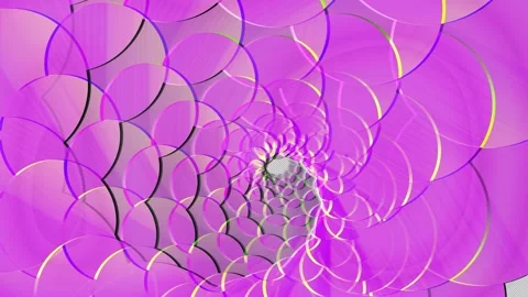 4K Motion Graphic Loop-Purple Spiral Circles Video stock 315426429