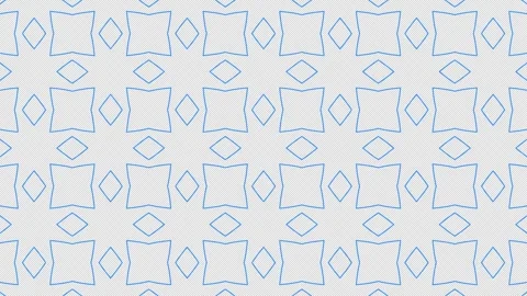 4K Motion Graphic Seamless Geometric Blue Star and Cushion Pattern Stock Footage 338115696