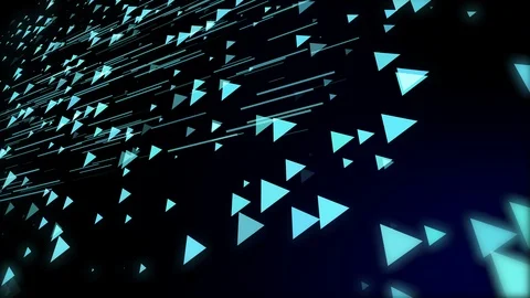 4K motion graphic simulation of cyber technology neon blue color arrows abstr Stock Footage 103069512