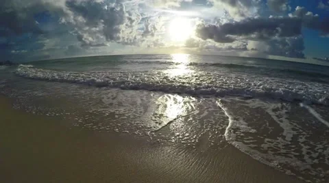 4K motion video of Stroll on Sobe South Beach sunrise in Miami Beach, Florida Stock Footage 64035982