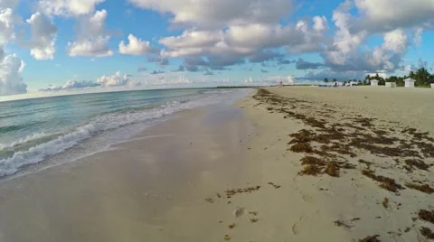 4K motion video of Stroll on Sobe South Beach sunrise in Miami Beach, Florida Video stock 64035983