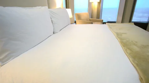 4k motorized vertical moving shot of a luxurious hotel room Stock Footage 65422252