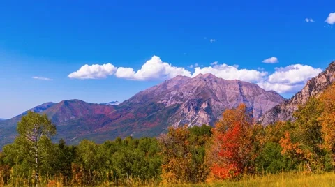 4K Mountain fall scene timelapse zoom Stock Footage 41761824