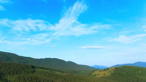 4K. Mountain hills with clouds and blue sky. Without birds, time lapse Stock-Footage 80524111