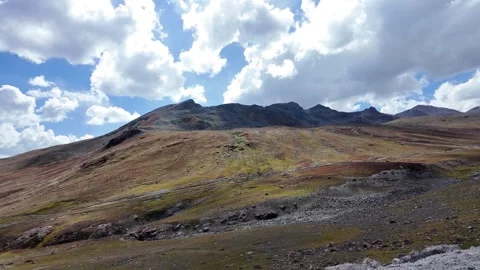 4K Mountain Landscape Cinematic Side View of Lush Green Mountains with Majes Stock Footage 288003436