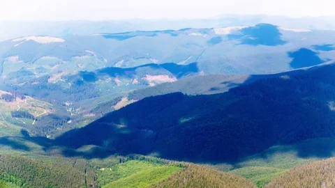 4K. Mountain landscape  with shadows of clouds. Without birds,  timelapse Vídeo Stock 79719637