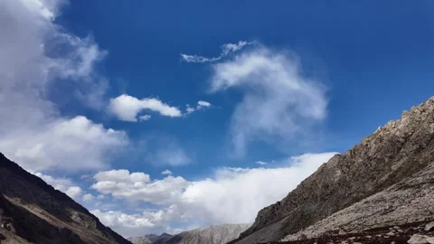 4K Mountain Majesty Landscape, Front View of a Breathtaking Mountain  Stock Footage 288324519