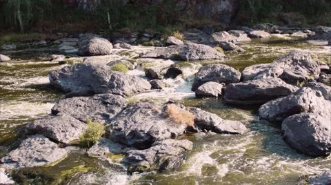 4K Mountain River Stock Footage 66548869