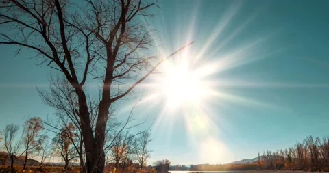 4k mountain river time-lapse at the summer or autumn day time. Wild nature Stock Footage 234160899