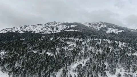 4k mountain with snow, challenging, dron view Stock Footage 146346307