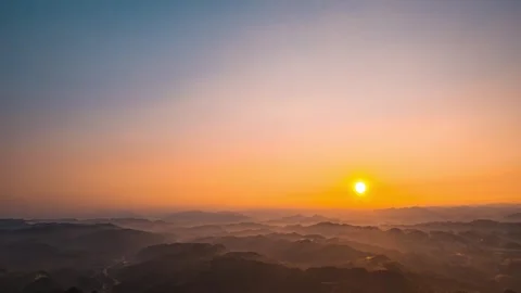 4K Mountain Sunset Time Lapse Video stock 346940579