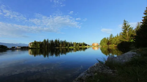 4K Mountain Timelapse Cloud &amp; Water - Switzerland Stock Footage 55767889
