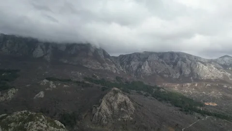 4K, Mountains under the clouds. Montenegro. Stock Footage 264142473