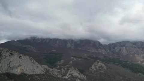 4K, Mountains under the clouds. Montenegro. Stock Footage 264142488