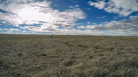4K. Movement of the clouds over the lake Khar-Us Nuur, Mongolia. Ultra HD, .. Stock Footage 73759317