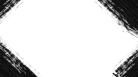 4K Moving Brush Stroke Frame black on white Stock-Footage 96289139