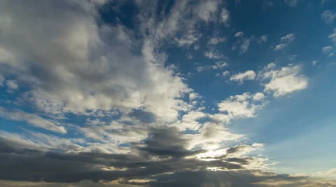 4K. Moving Clouds Timelapse Видео 33765142