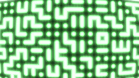 4K moving green lines on the screen of an old CRT monitor Stock Footage 253557620