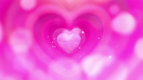 4k moving hypnotic heart and bokeh particles in fast motion. Stock Footage 300324208