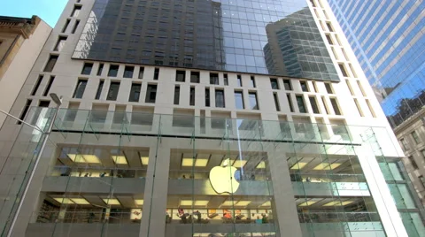 4k moving shot of Apple Store Video stock 65308535