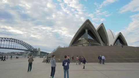 4k moving shot of Sydney Opera House Stock Footage 70243387