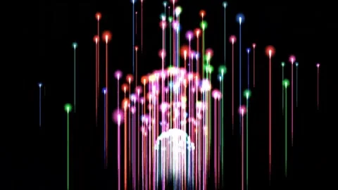 4k Multi Color Comets Rapid Motion Background Stock Footage 302404713