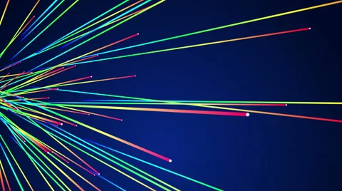 4k Multi Color Line Stream Animation Background. Stock Footage 55319921